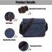 SDINAZ Retro Messenger Bag Umhängetasche Schultertasche 13.3 Zoll Laptoprucksäcke Herren Frauen Tasche Kuriertasche DE965 Blau Schuhe & Handtaschen