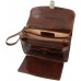 Tuscany Leather Max Elegante Handgelenktasche Herrentasche aus Leder Braun Schuhe & Handtaschen