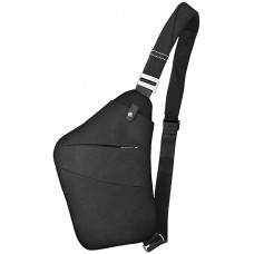 VBIGER Schultertasche Brusttasche Sling Crossbody Bag Daypack Anti-Diebstahl Umhängetasche für Herren und Damen Schwarz2 Schuhe & Handtaschen